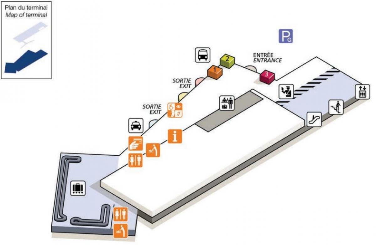 Mapa de aeropuerto de CDG terminal 2G