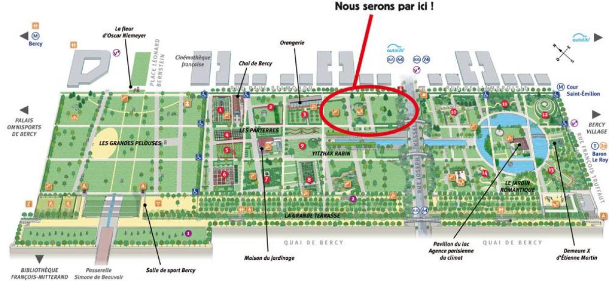 Mapa de El Parc de Bercy