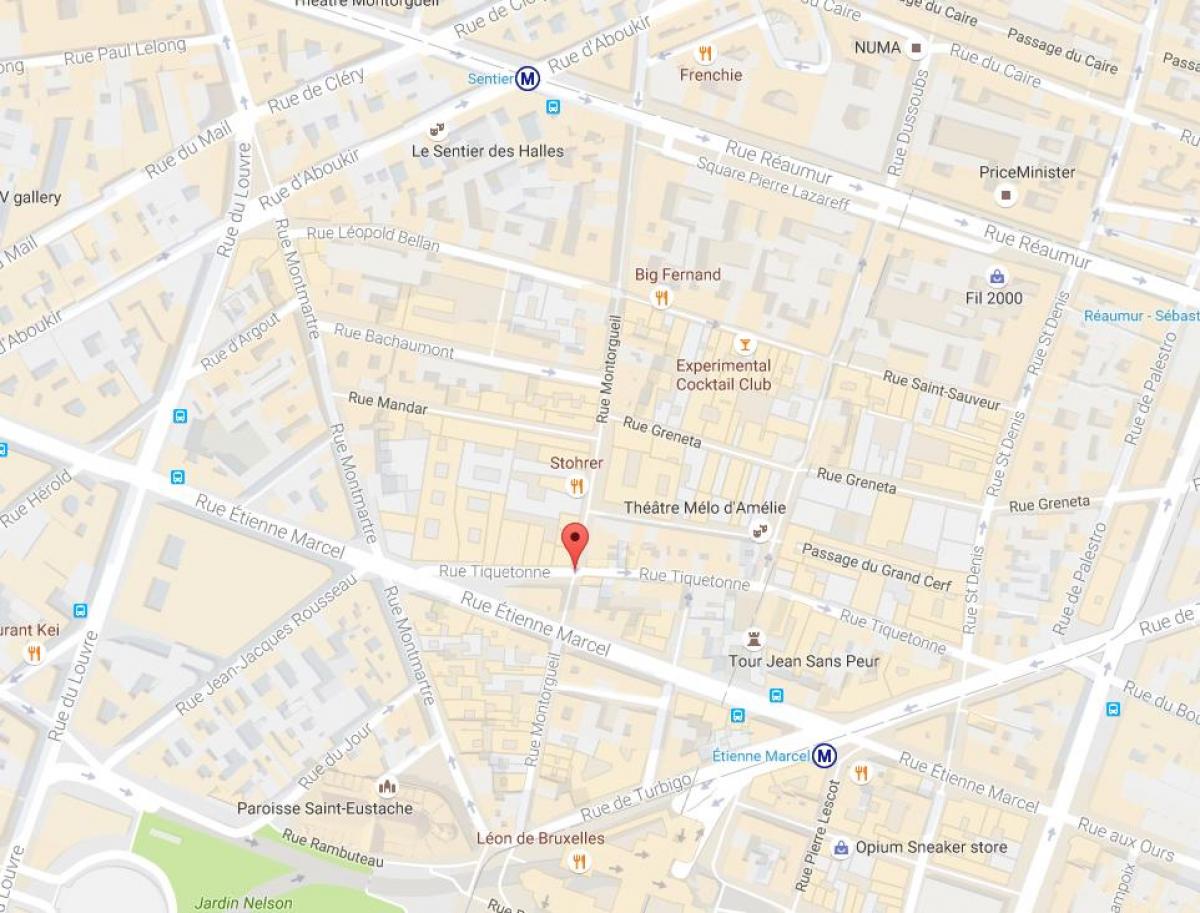 Mapa de La rue Montorgueil