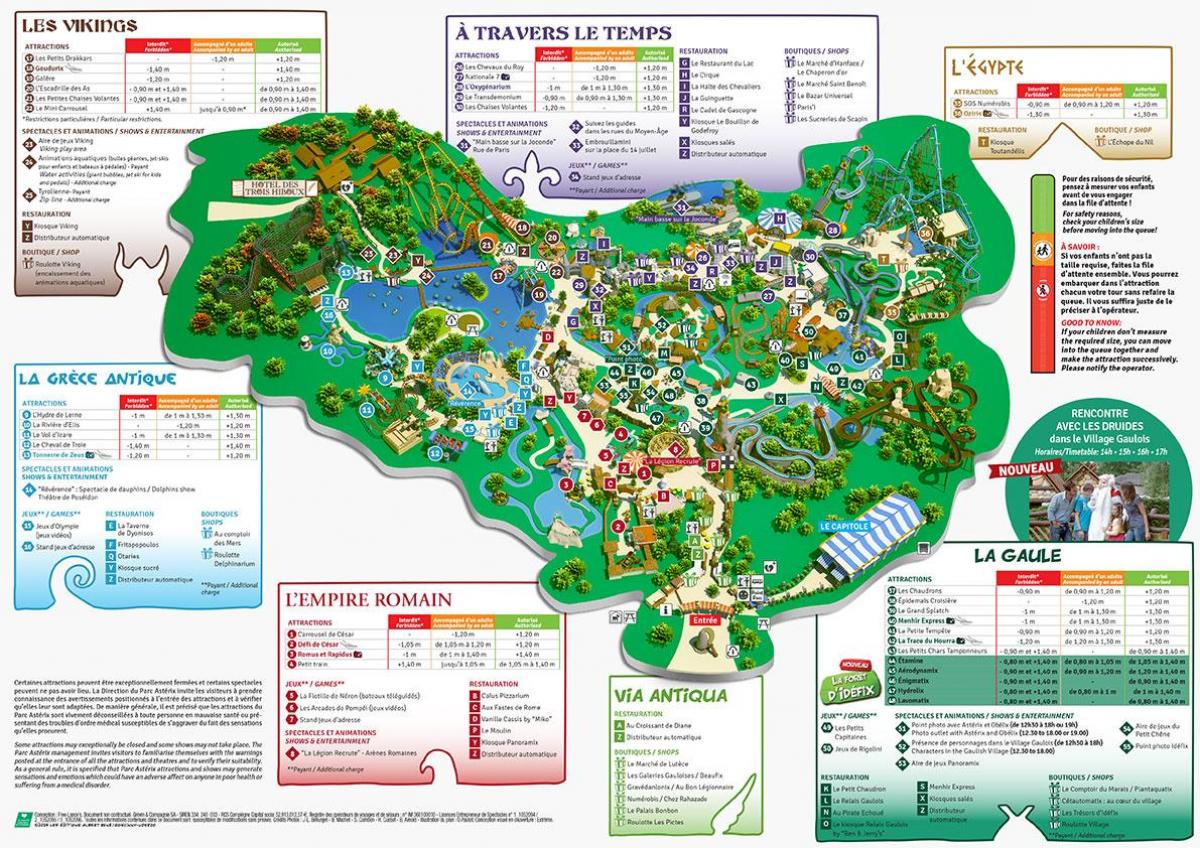 Mapa de parque Asterix