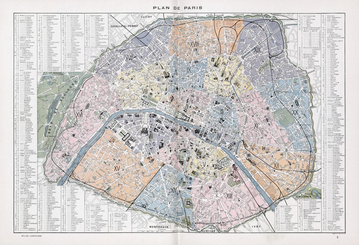 Mapa de París 1900