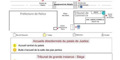 Mapa de El Palacio de Justicia de París