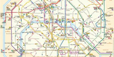 Mapa de los autobuses RATP