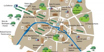Mapa de los museos de París