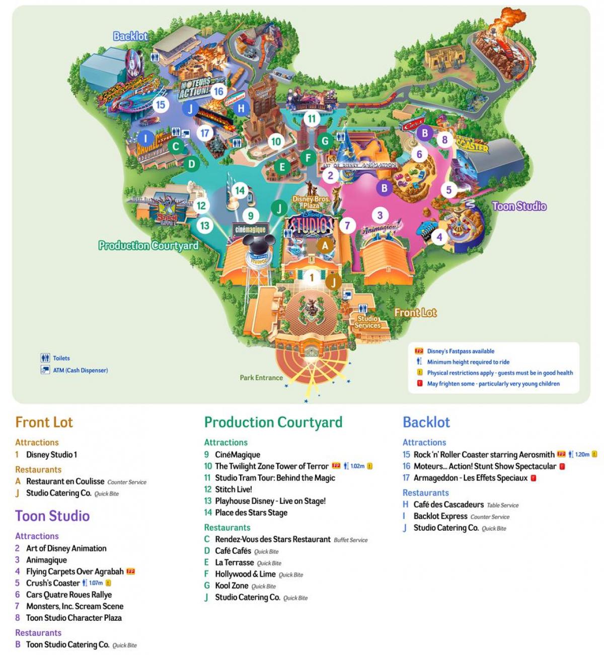Mapa de Disney Studios