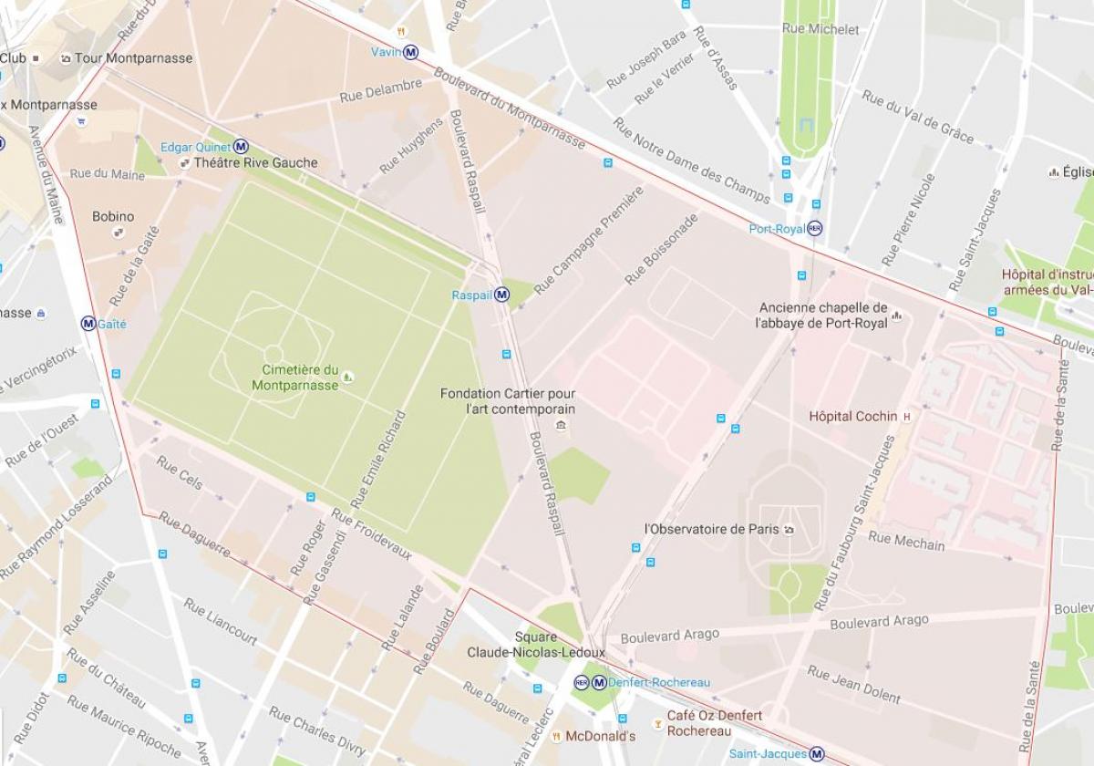 Mapa de Distrito de Montparnasse