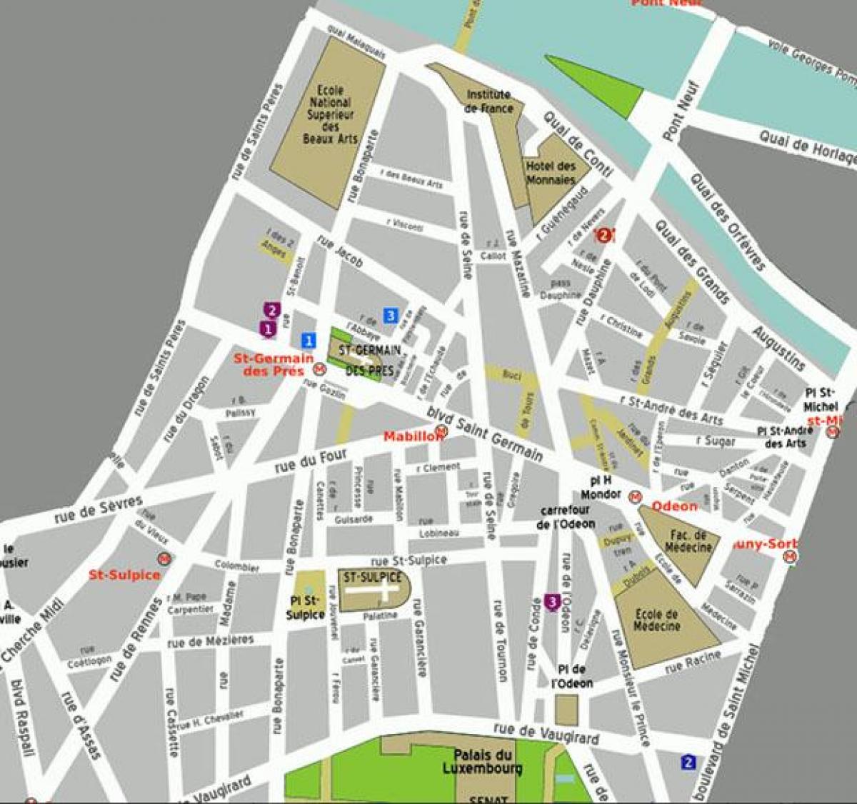 Mapa de Distrito de Saint-Germain-des-Pres