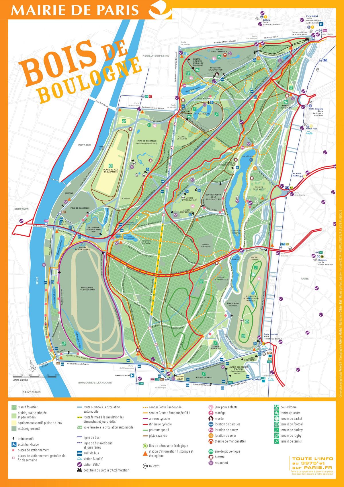 Mapa de El Bois de Boulogne