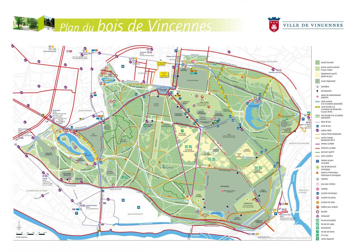 Mapa de El Bois de Vincennes
