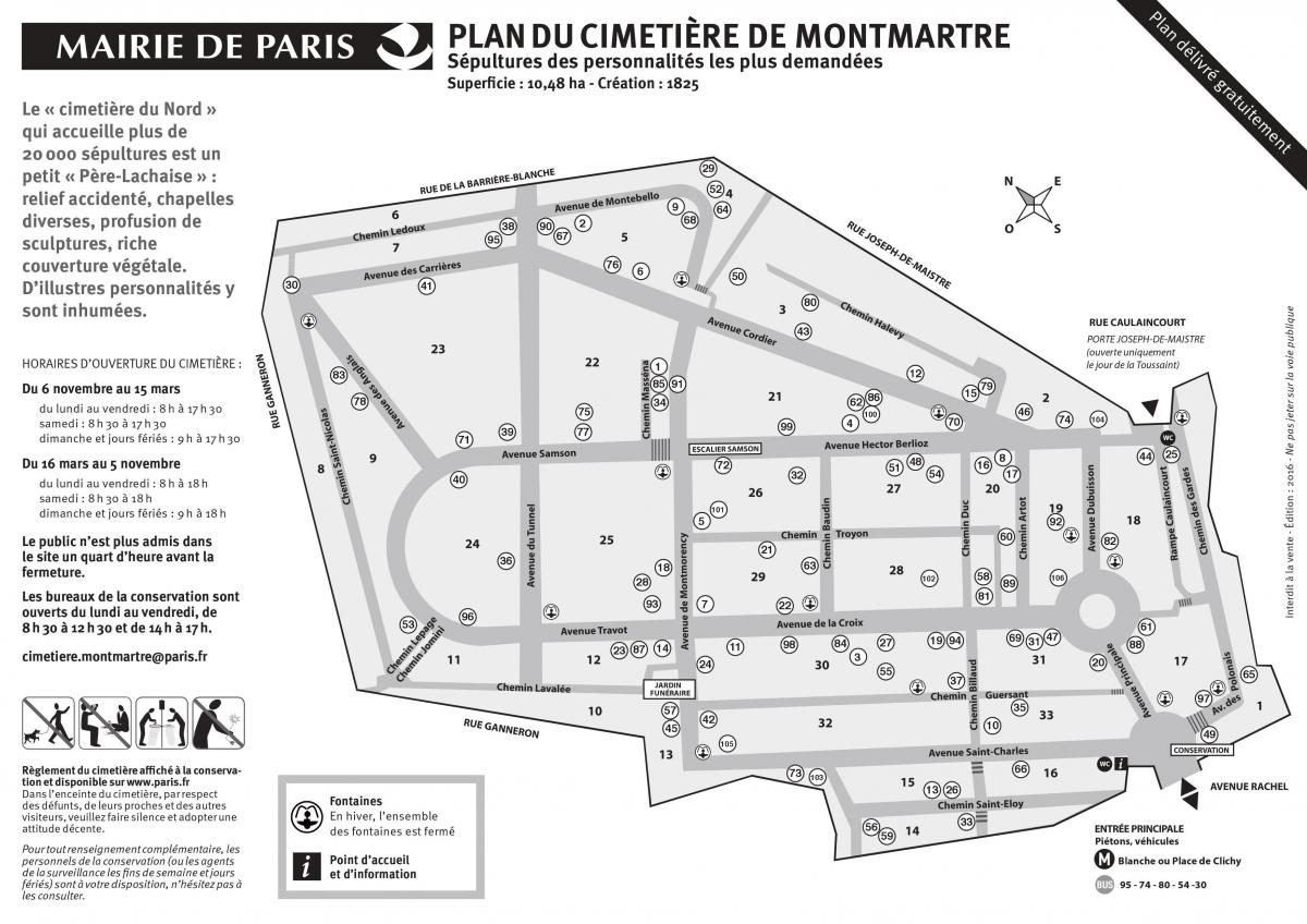 Mapa de Montmartre Cemetery