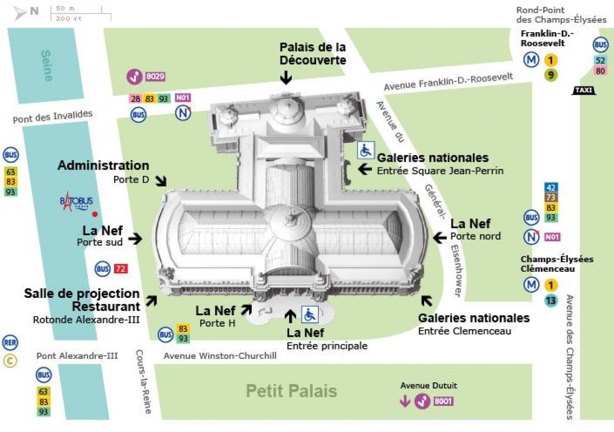 Mapa de El Grand Palais