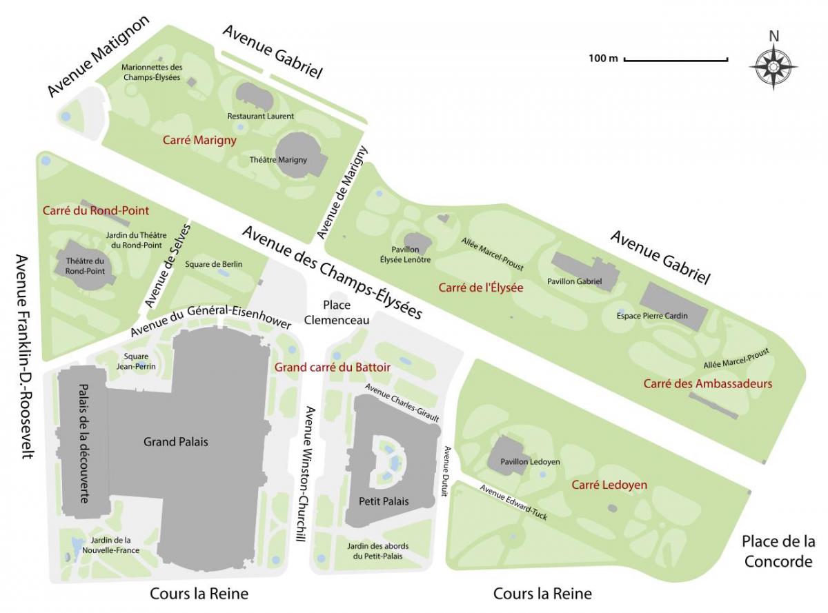 Mapa de El Jardin des Champs-Élysées