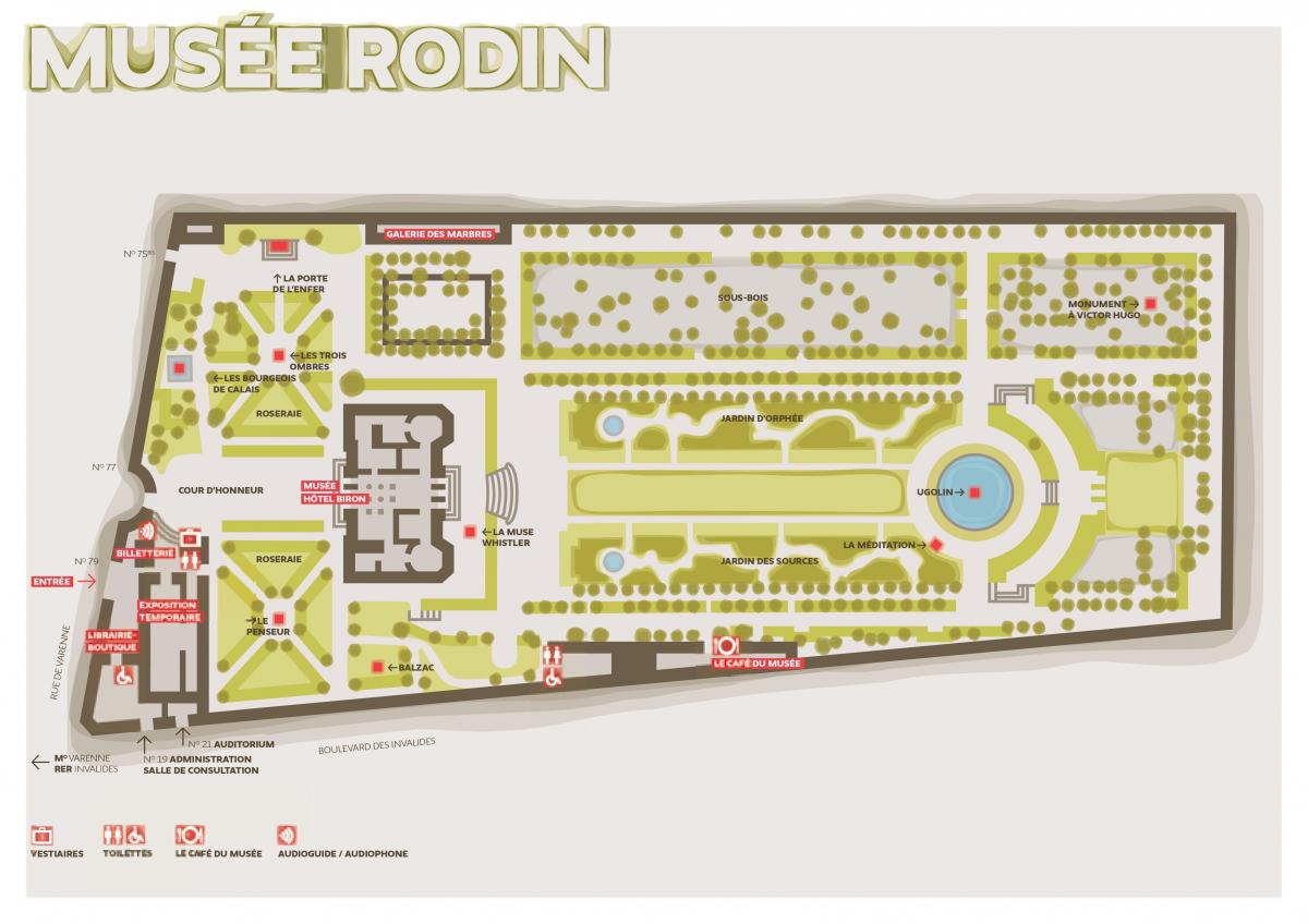 Mapa del Museo Rodin