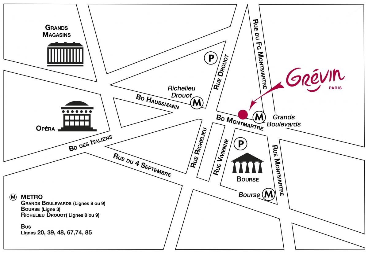 Mapa del Musée Grévin