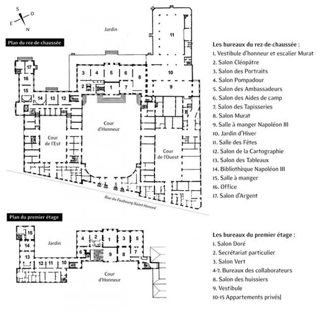 Mapa de El Palacio del Elíseo