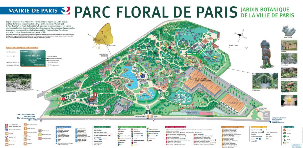Mapa de El Parc floral de París