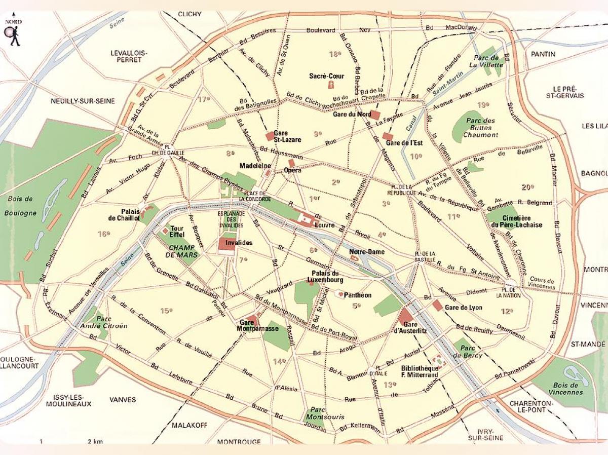 Mapa de Los Parques de París