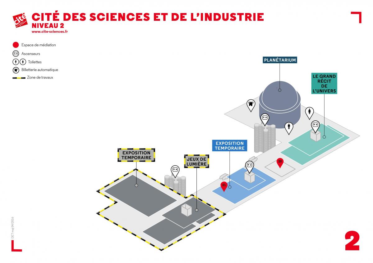 Mapa de La Cité des Sciences et de l'Industrie de Nivel 2