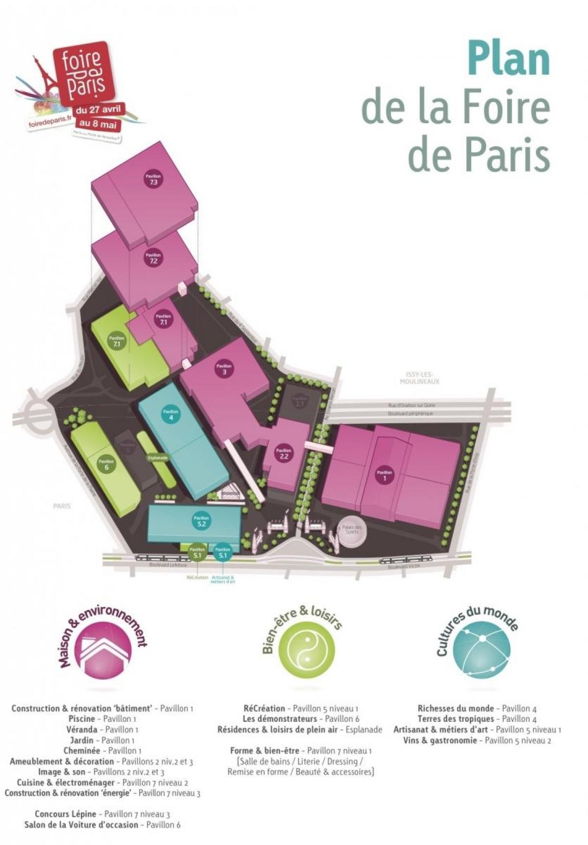 Mapa de La Foire de Paris