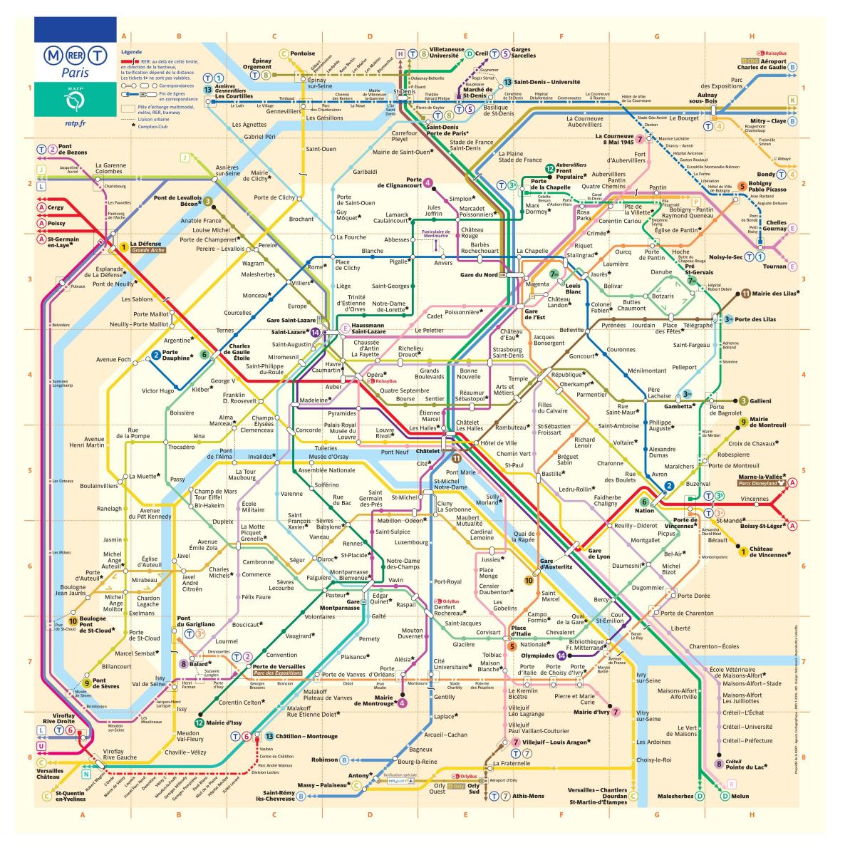 Mapa del metro de París