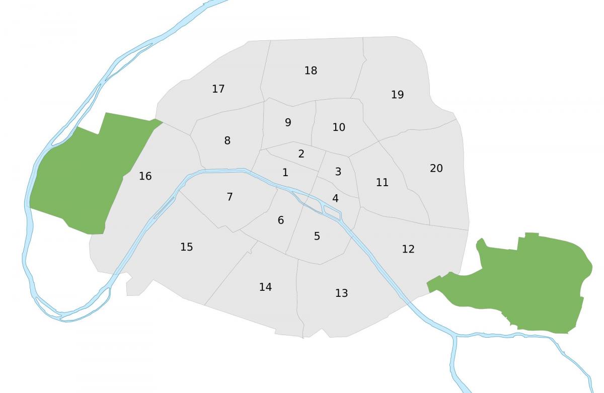 Mapa de París vector