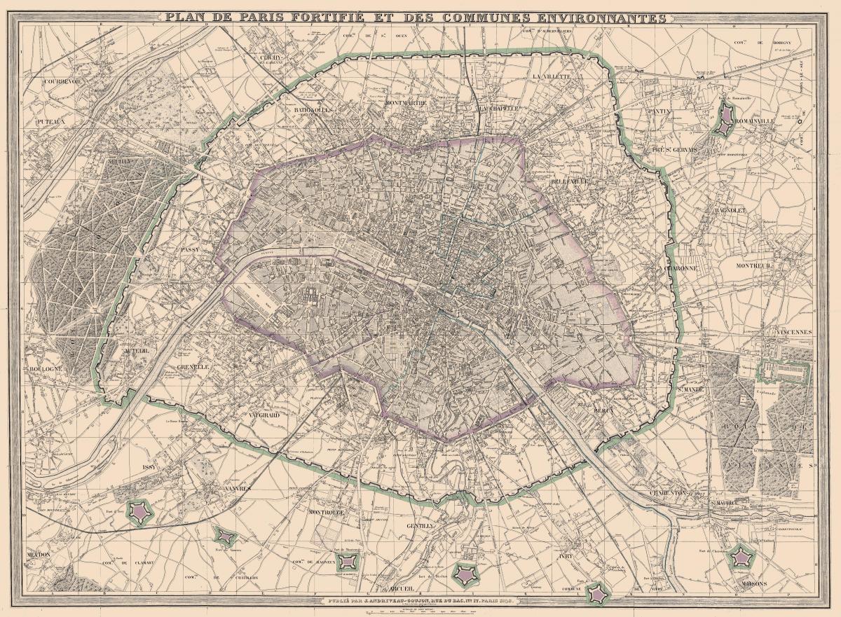 Mapa de París de 1850