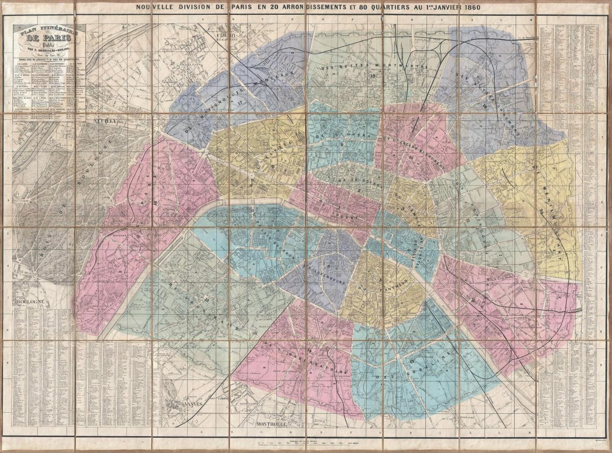 Mapa de París, 1860