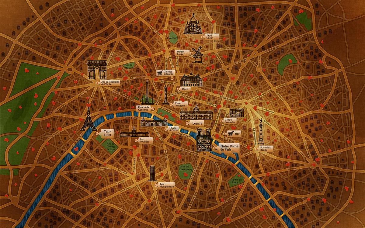 Mapa de París wallpaper