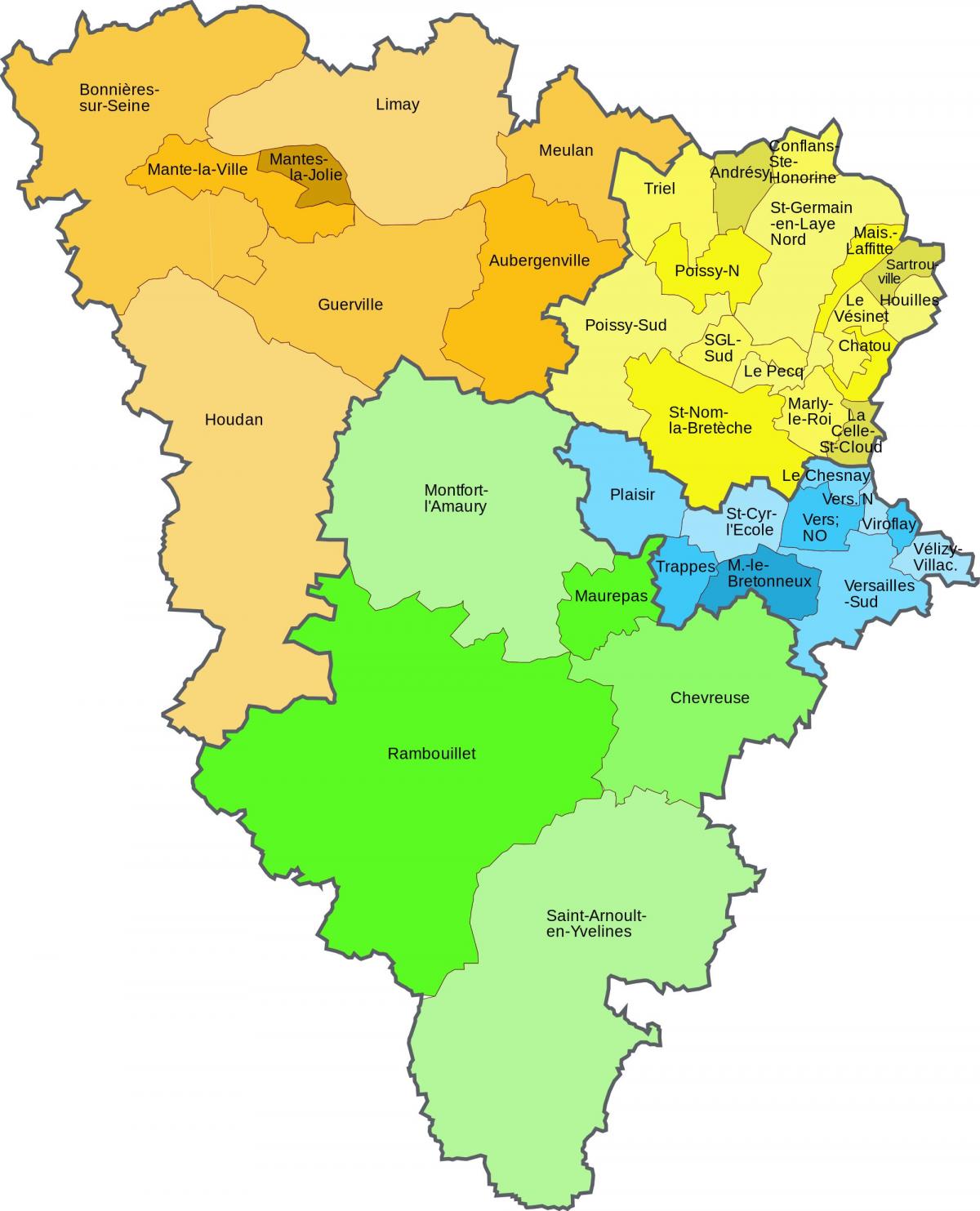 Mapa de Yvelines