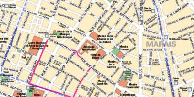 Mapa de barrio Gay de París