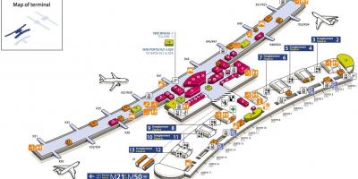 Mapa de aeropuerto de CDG terminal 2E
