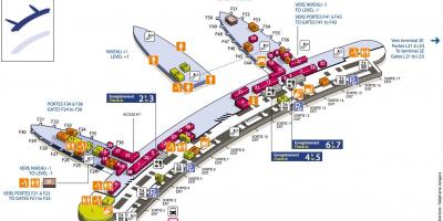 Mapa de aeropuerto de CDG terminal 2F