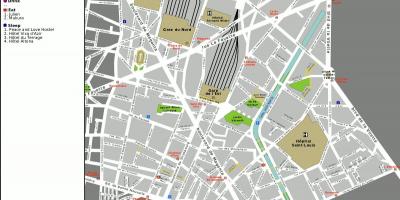 Mapa de distrito 10 de París