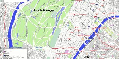 Mapa de distrito 16 de París