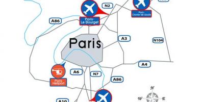 Mapa de aeropuerto de París