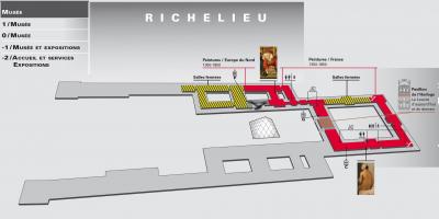 Mapa de Museo Del Louvre de Nivel 2