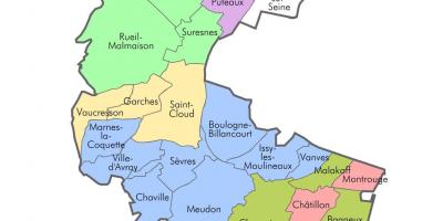 Mapa de Hauts-de-Seine