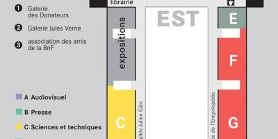 Mapa de La Bibliothèque nationale de France - piso 1