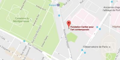 Mapa de la Fondation Cartier