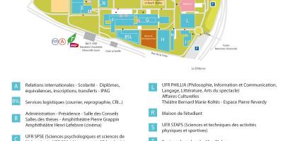 Mapa de la Universidad de Nanterre