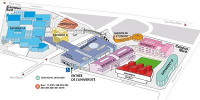 Mapa de la Universidad de París 8