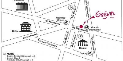 Mapa de museo de cera Grévin