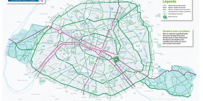 Mapa de París en bicicleta