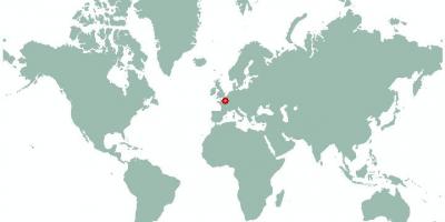Mapa de parís en el mapa del Mundo