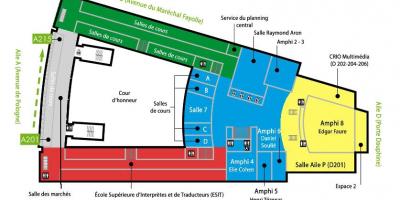 Mapa de la Universidad Dauphine - piso 2