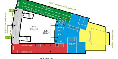 Mapa de la Universidad Dauphine - piso 3